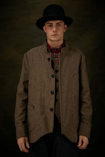 Chinwest Jacket Brown Herringbone
