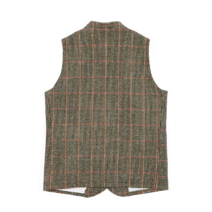 The Clayton Mens Harris Tweed Wool Gilet Back