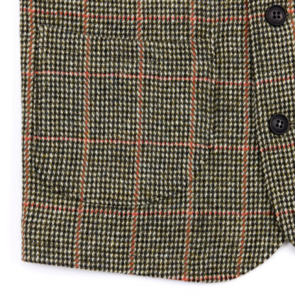 The Clayton Mens Harris Tweed Wool Gilet Detail 1