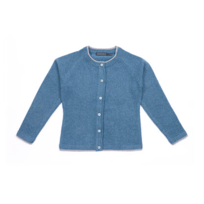 The Killiney Womens Sky Blue Wool and Cashmere Cardigan 1