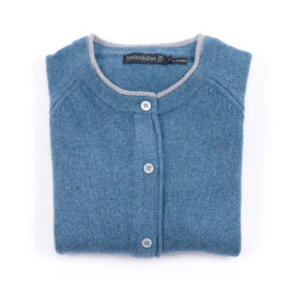 The Killiney Womens Sky Blue Wool and Cashmere Cardigan