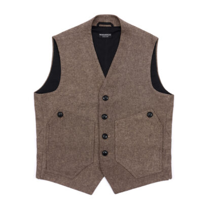 The East End Waistcoat Brown Herringbone