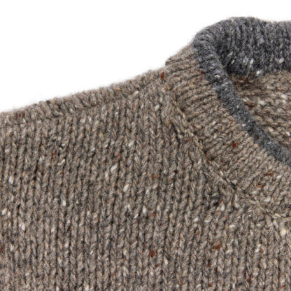 The Groundstone Round Neck Wool Jumper Detail of Round Neck