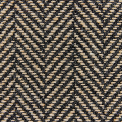 Irish Black and White Herringbone Mohair and Lambswool Scarf Detail