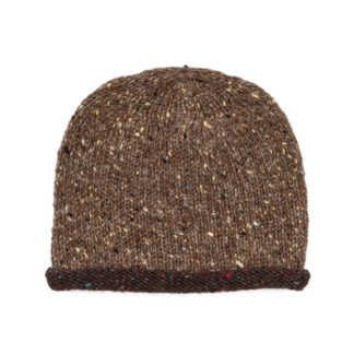 Irish Donegal Beanie Hat Donkey Brown