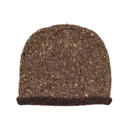 Irish Donegal Beanie Hat Donkey Brown
