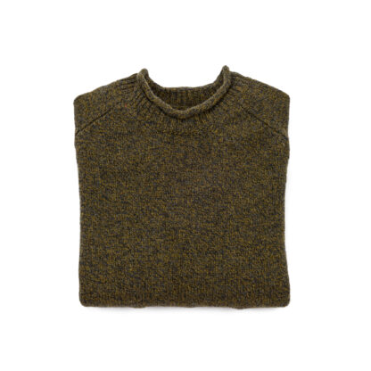 Mens Crew Neck Tapenade Merino Wool and Cashmere Jumper