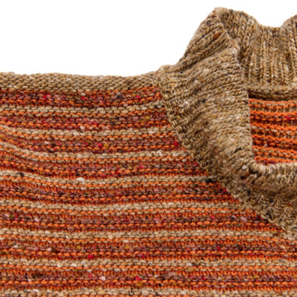 The Bracken And Barley Womens Round Neck Striped Jumper Detail of Round Neck