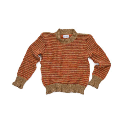 The Bracken And Barley Womens Round Neck Striped Jumper Flat