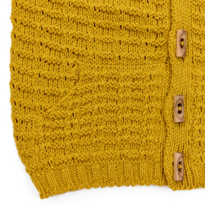 The Harvest Gold Wool Cardigan Detail of Pocket