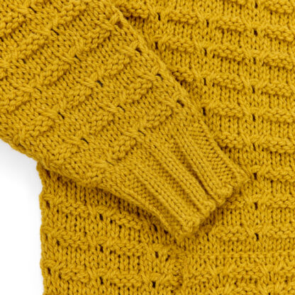 The Harvest Gold Wool Cardigan Detail of Sleeve