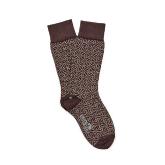 Welsh Tapestry Socks Chocolate Brown