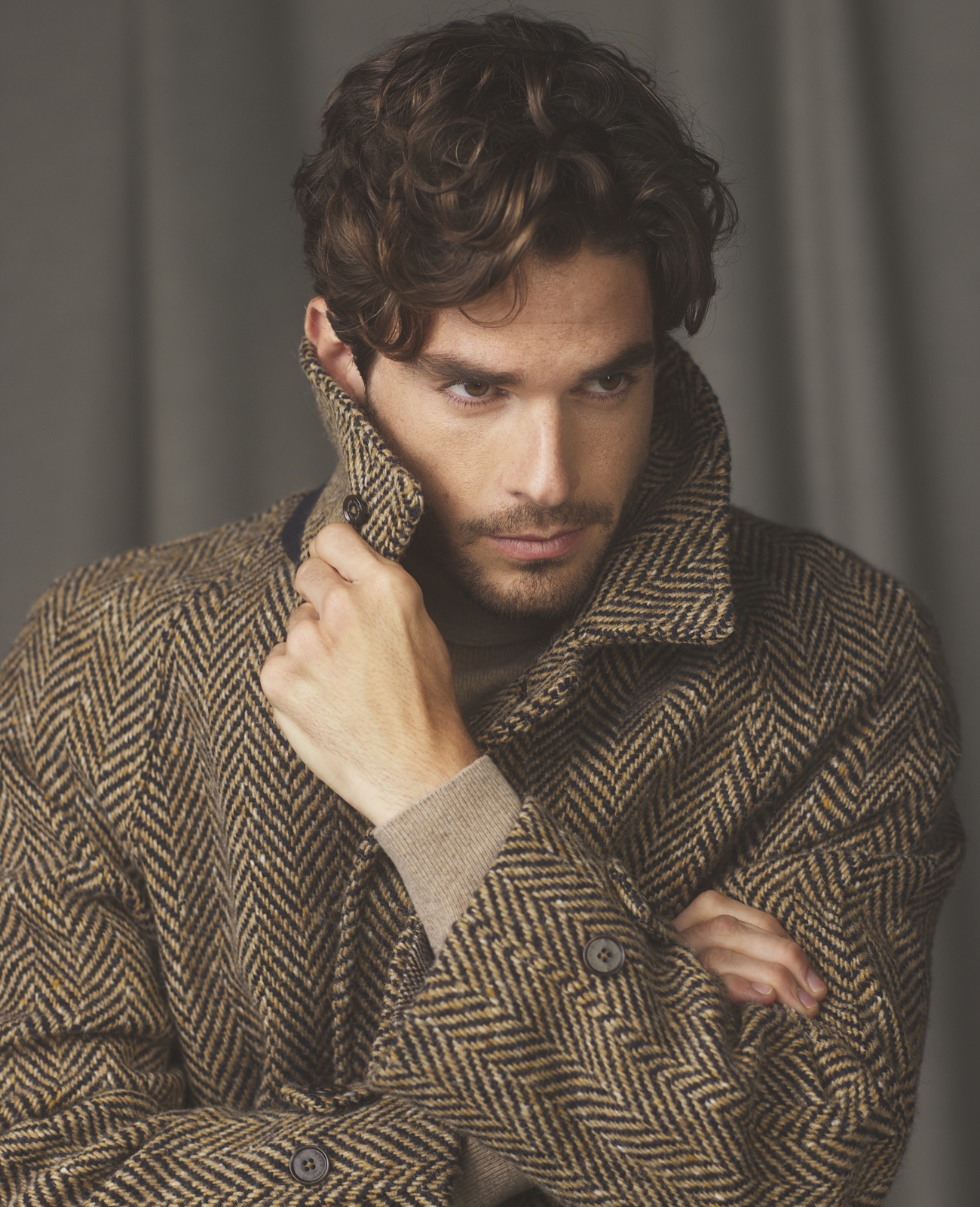 Donegal tweed overcoat clearance mens