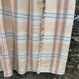 Old Welsh Blanket Vintage Fringed Throw FT106