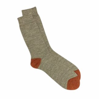 The Somerset Alpaca Socks Oatmeal Persimmon