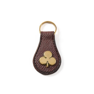 Leather Irish Shamrock Key Ring
