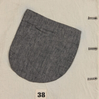 The Capital Mens Grey Linen and Wool Jacket Detail of Pocket 2