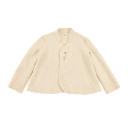 Womens Ivory Felted Wool Jacket 2