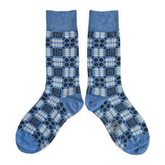 Welsh Tapestry Socks Chambray Blue