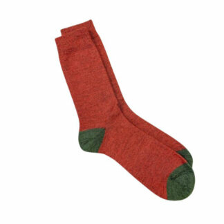 The Somerset Alpaca Socks Madder and Green