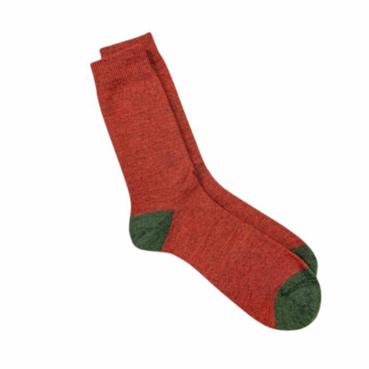 The Somerset Alpaca Socks Madder and Green