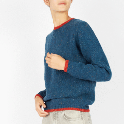 Web The Slaney Crew Neck Sweater Ink Marl 3