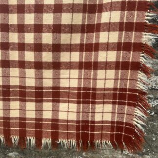 Old Welsh Blanket Vintage Fringed Throw FT107