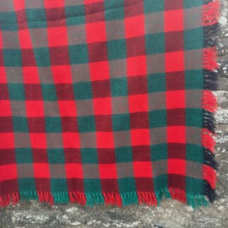 Old Welsh Blanket Vintage Fringed Throw FT109