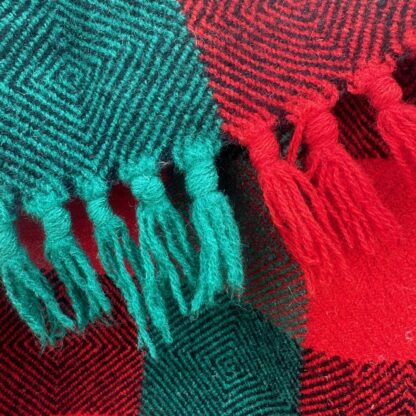 Old Welsh Blanket Vintage Fringed Throw FT109 Detail 2