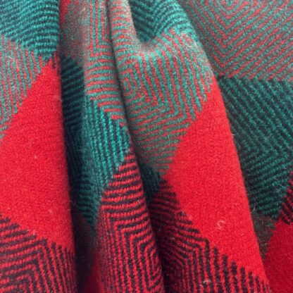 Old Welsh Blanket Vintage Fringed Throw FT109 Detail 3