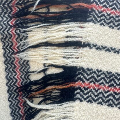Old Welsh Blanket Vintage Fringed Throw FT110 Detail 2