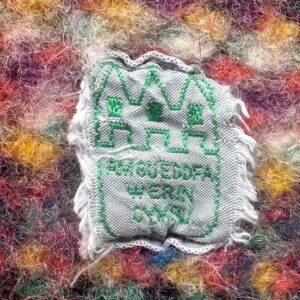 Old Welsh Blanket Vitnage Fringed Throw FT111 Detail 3