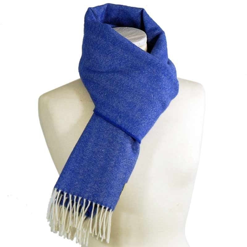 Spanish Indigo Blue Lambswool Scarf